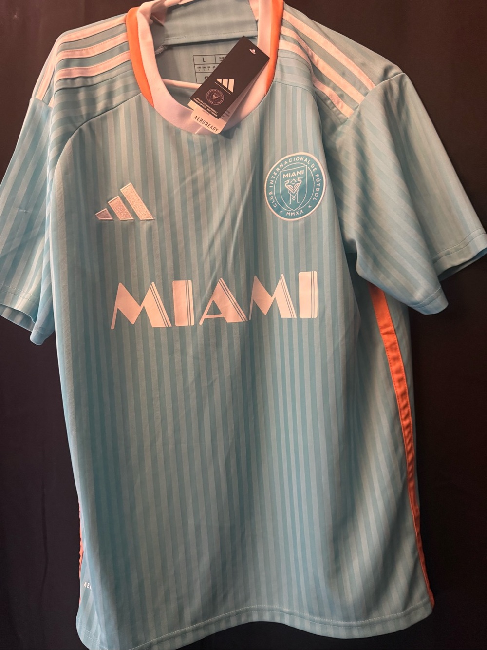 adidas Men’s Messi #10 Teal and Orange Soccer Jersey - Picture 3 of 3